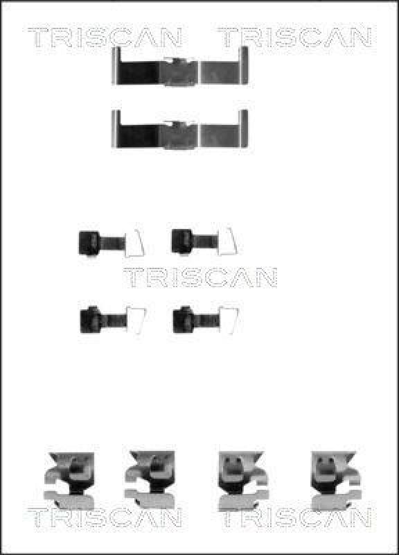 TRISCAN 8105 131159 Montagesatz, Scheibenbremsbelag f&uuml;r Toyota Starlet, Tercel