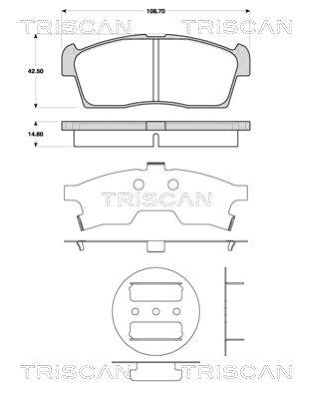 TRISCAN 8110 69015 Bremsbelag Vorne für Suzuki Alto