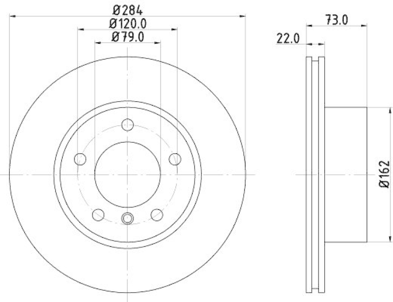 HELLA 8DD 355 118-031 Bremsscheibe f&uuml;r BMW