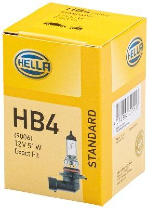 HELLA 8GH 005 636-121 Glühleuchte 12V HB4 P22d