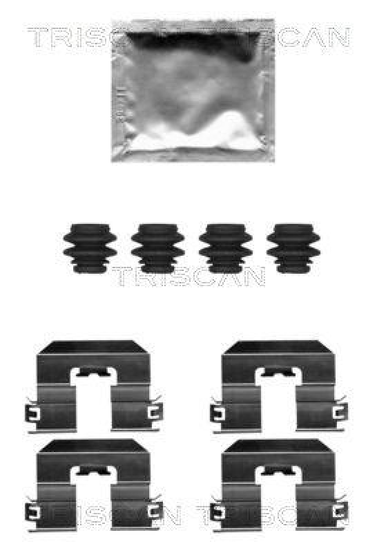 TRISCAN 8105 111637 Montagesatz, Scheibenbremsbelag f&uuml;r Bmw, Mini
