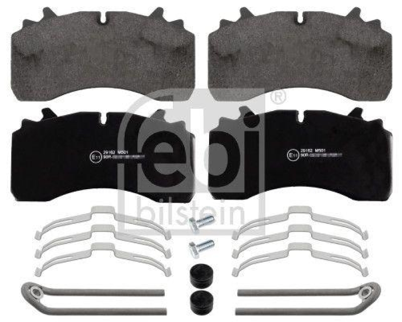 FEBI BILSTEIN 16636 Bremsbelagsatz mit Befestigungsmaterial f&uuml;r Sauer