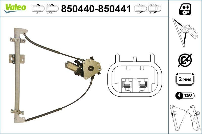 VALEO 850440 Fensterheber vorne links VW Golf