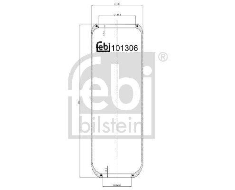 FEBI BILSTEIN 101306 Luftfederbalg ohne Kolben für Volvo