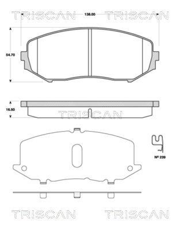 TRISCAN 8110 69018 Bremsbelag Vorne f&uuml;r Suzuki Grand Vitara