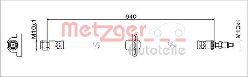 METZGER 4112083 Bremsschlauch f&uuml;r BMW VA links/rechts