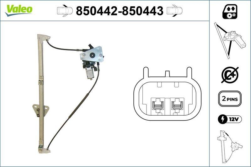 VALEO 850442 Fensterheber vorne links VW Transporter