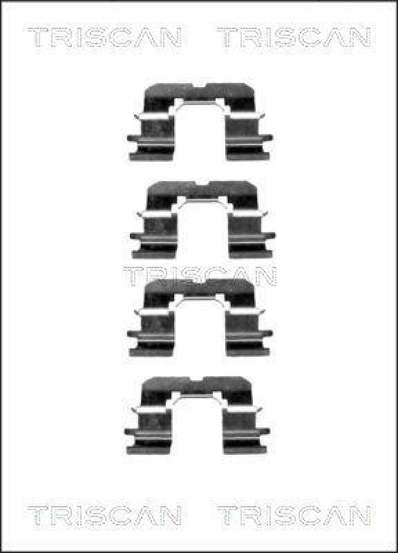 TRISCAN 8105 131625 Montagesatz, Scheibenbremsbelag f&uuml;r Toyota