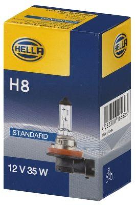 HELLA 8GH 008 356-121 Glühleuchte 12V H8 PGJ19-1