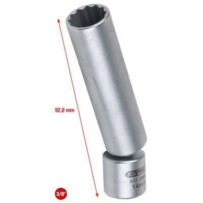 KS TOOLS 911.3999 3/8" Spezial-Zündkerzenstecken