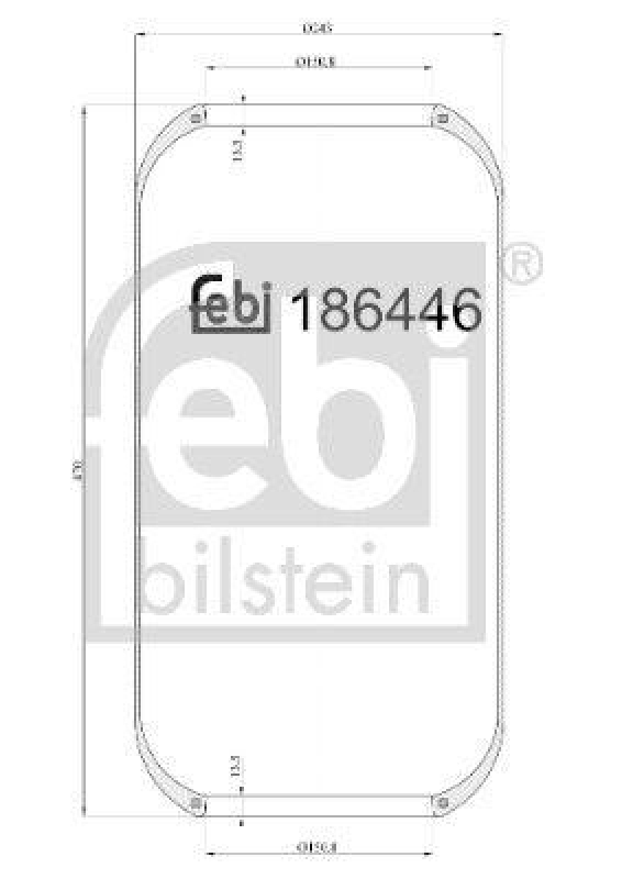 FEBI BILSTEIN 186446 Luftfederbalg ohne Kolben für M A N