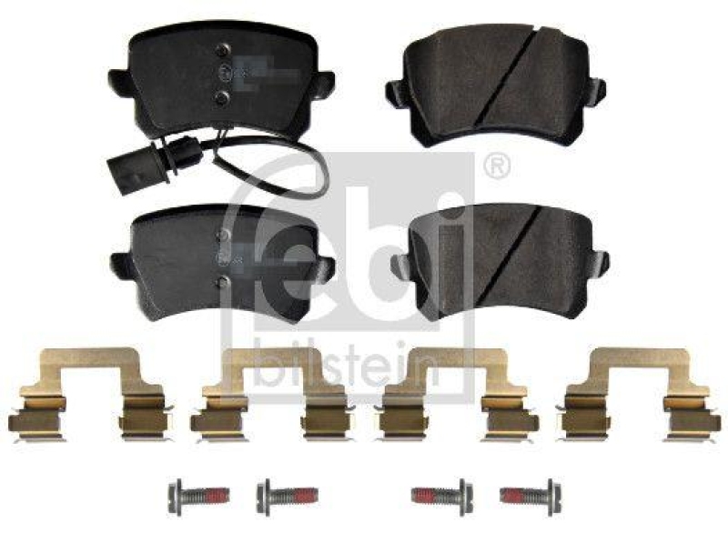 FEBI BILSTEIN 172168 Bremsbelagsatz mit Befestigungsmaterial f&uuml;r VW-Audi