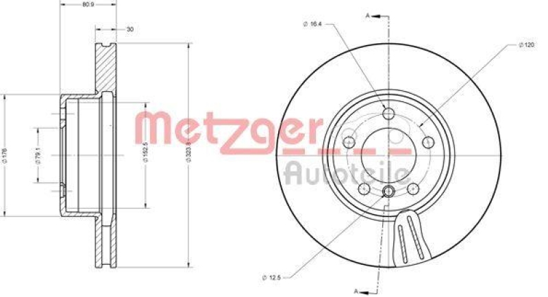 METZGER 6110597 Bremsscheibe Lack/Ks/Ms/Hc f&uuml;r BMW VA