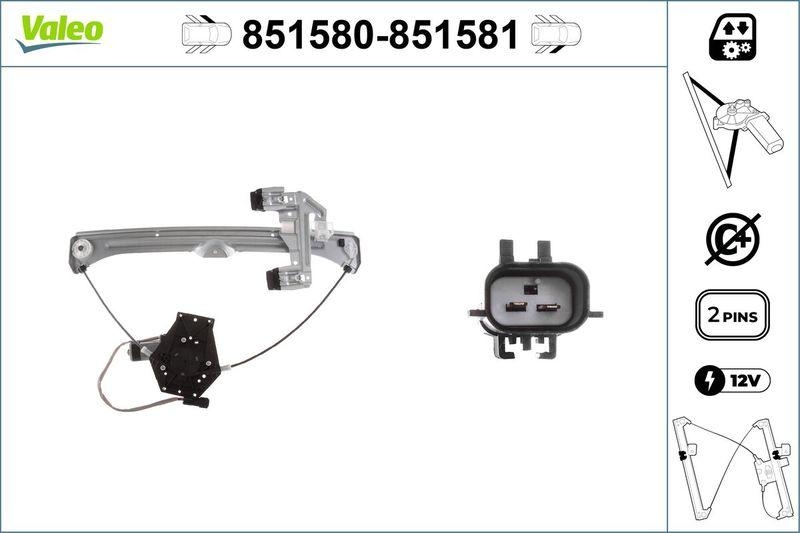 VALEO 851580 Fensterheber CHRYSLER PT CRUISER VL