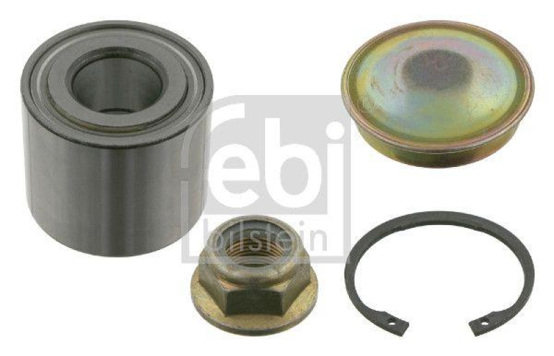 FEBI BILSTEIN 24780 Radlagersatz mit Achsmutter, Sicherungsring und Staubkappe f&uuml;r Renault