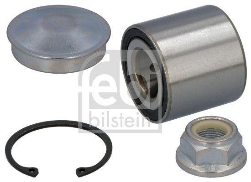 FEBI BILSTEIN 24781 Radlagersatz mit Achsmutter, Sicherungsring und Staubkappe f&uuml;r Renault
