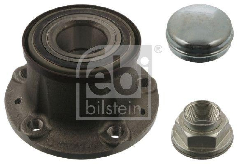 FEBI BILSTEIN 40018 Radlagersatz mit Radnabe, ABS-Impulsring und Anbaumaterial f&uuml;r CITROEN