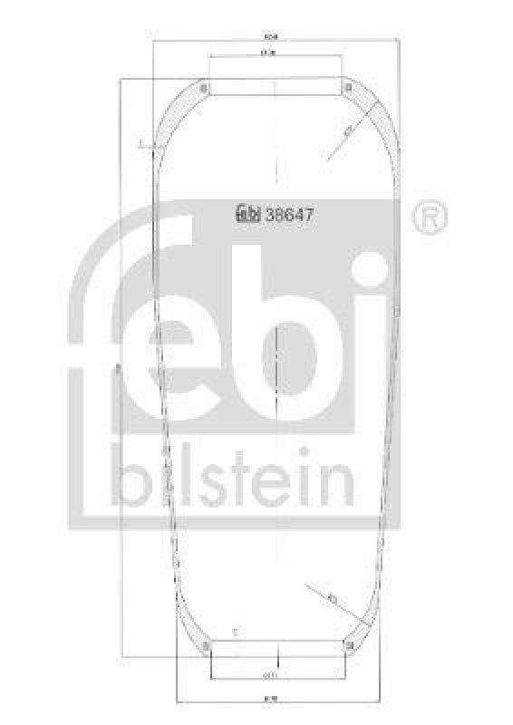 FEBI BILSTEIN 38647 Luftfederbalg ohne Kolben für Mercedes-Benz