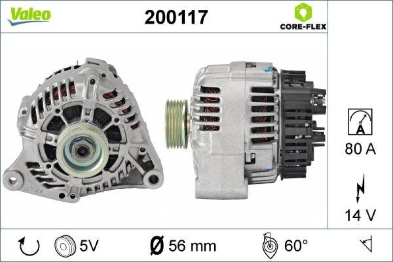 VALEO 200117 Generator - CORE-FLEX - CITROEN Berl