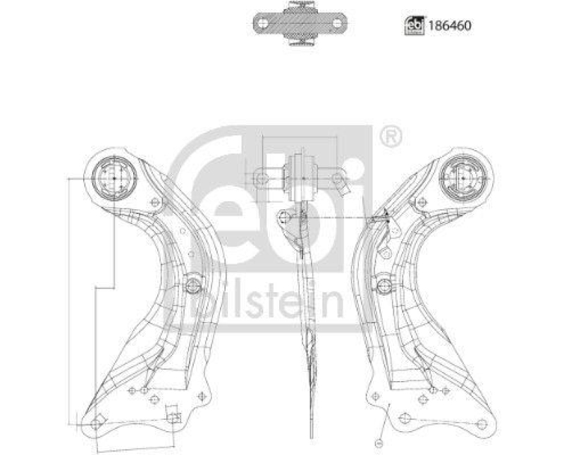 FEBI BILSTEIN 186460 Querlenker mit Lager f&uuml;r MAZDA