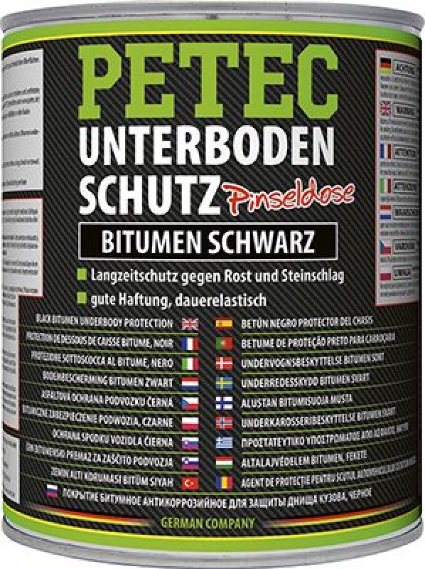 PETEC 73100 Unterbodenschutz Bitumen Pinseldose schwarz 1000ml