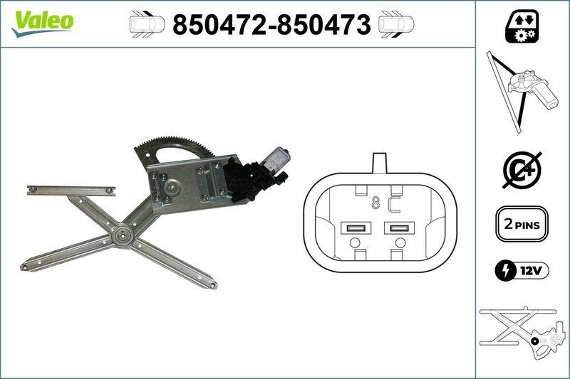 VALEO 850472 Fensterheber vorne links VOLVO 940-960