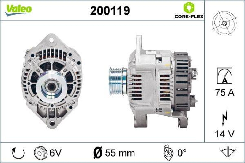 VALEO 200119 Generator - CORE-FLEX - OPEL Arena