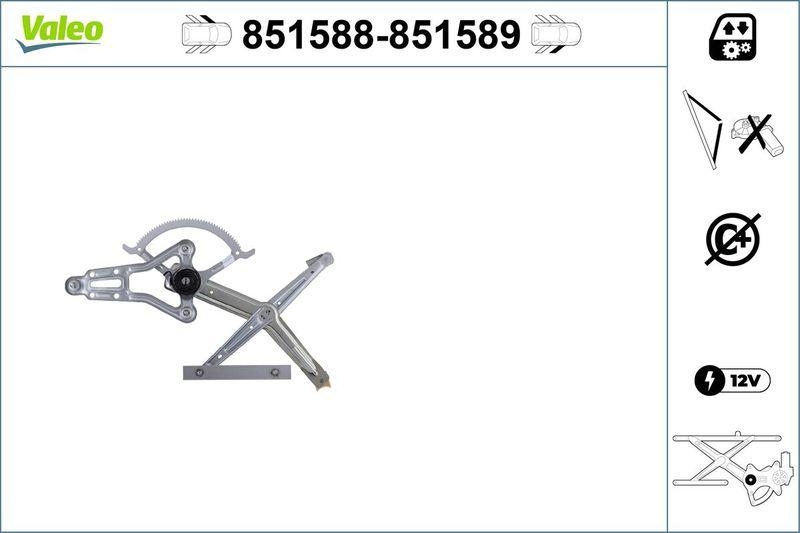 VALEO 851588 MercedesBenz E-Class-FensterheberMechaVL