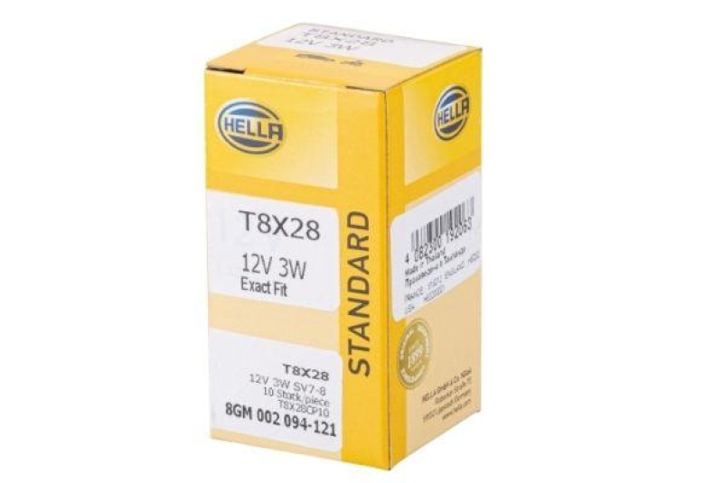 HELLA 8GM 002 094-121 Glühleuchte 12V M SV7-8