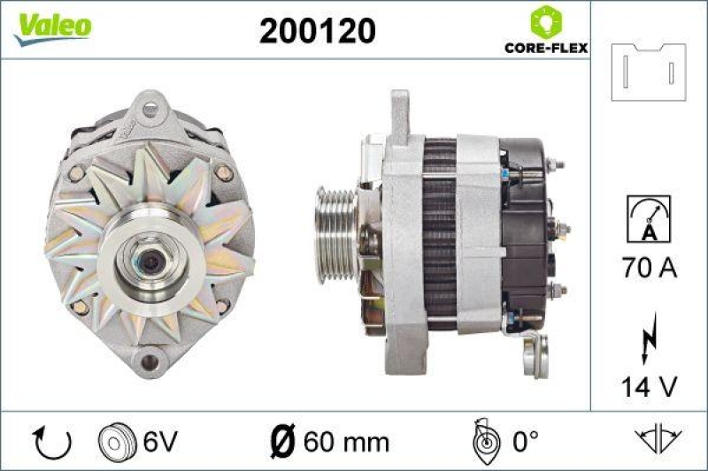 VALEO 200120 Generator - CORE-FLEX - RENAULT R19