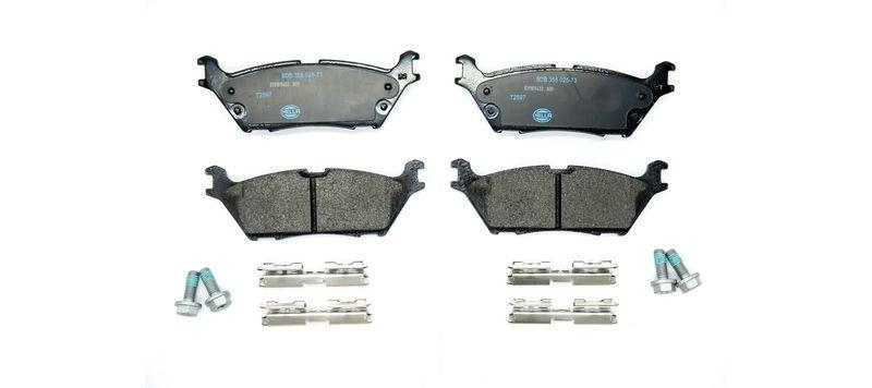 HELLA 8DB 355 025-731 Bremsbelagsatz, Scheibenbremsbelag f&uuml;r FORD USA