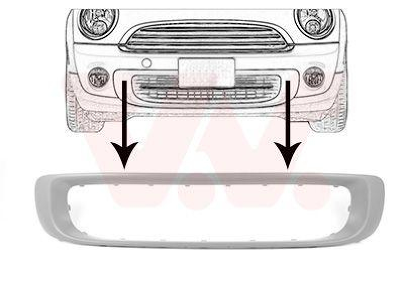 VAN WEZEL 0508599 L&uuml;ftungsgitter vorne