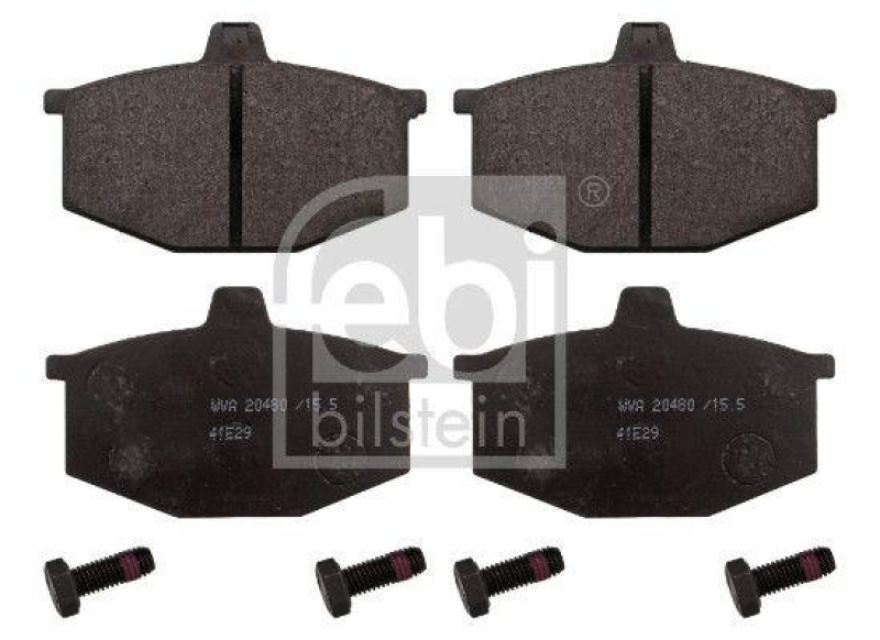 FEBI BILSTEIN 116181 Bremsbelagsatz mit Befestigungsschrauben f&uuml;r Renault