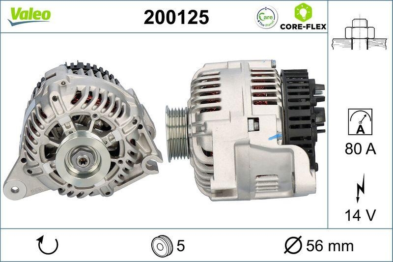 VALEO 200125 Generator - CORE-FLEX - CITROEN AX