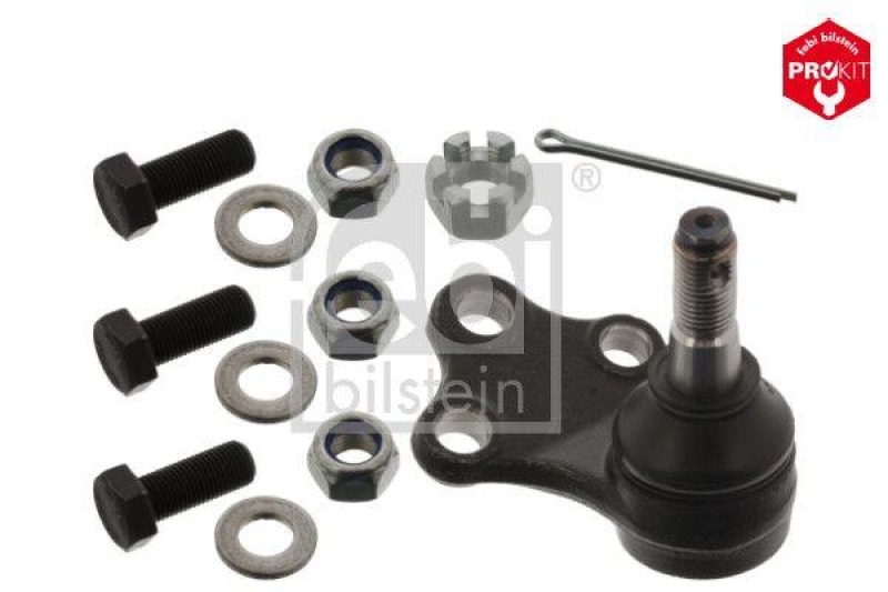 FEBI BILSTEIN 42648 Traggelenk mit Kronenmutter, Splint, Sicherungsmuttern und Schrauben f&uuml;r NISSAN