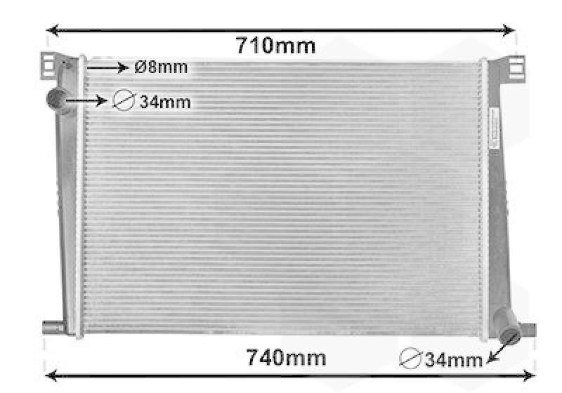 VAN WEZEL 06002356 Motorkühler