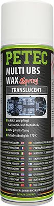 PETEC 73450 Unterbodenschutz Multi UBS Wax Spray translucent 500ml