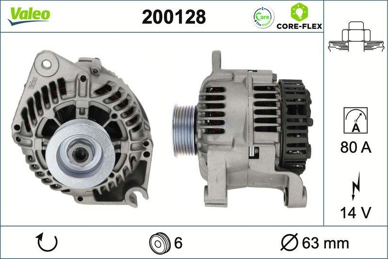 VALEO 200128 Generator - CORE-FLEX - CITROEN 306