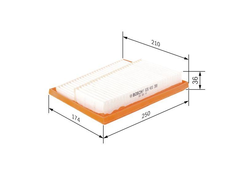 BOSCH F 026 400 388 Luftfilter