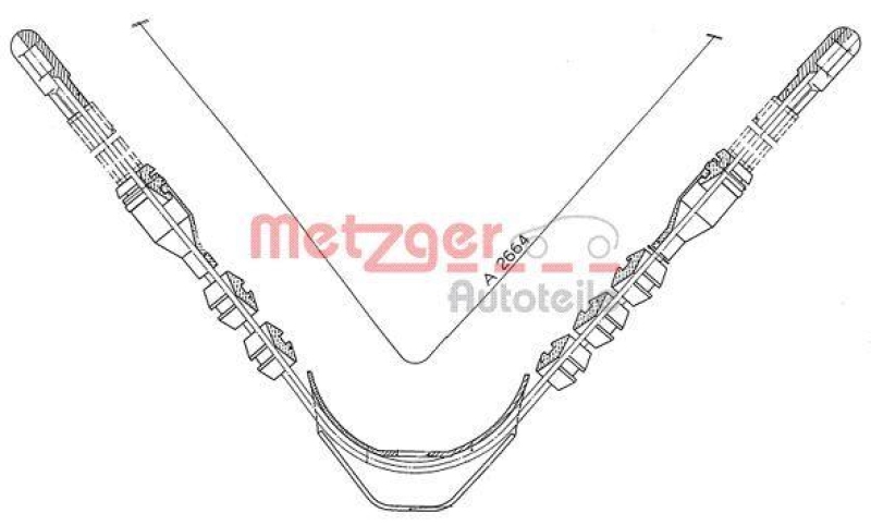 METZGER 11.573 Seilzug, Feststellbremse f&uuml;r OPEL hinten