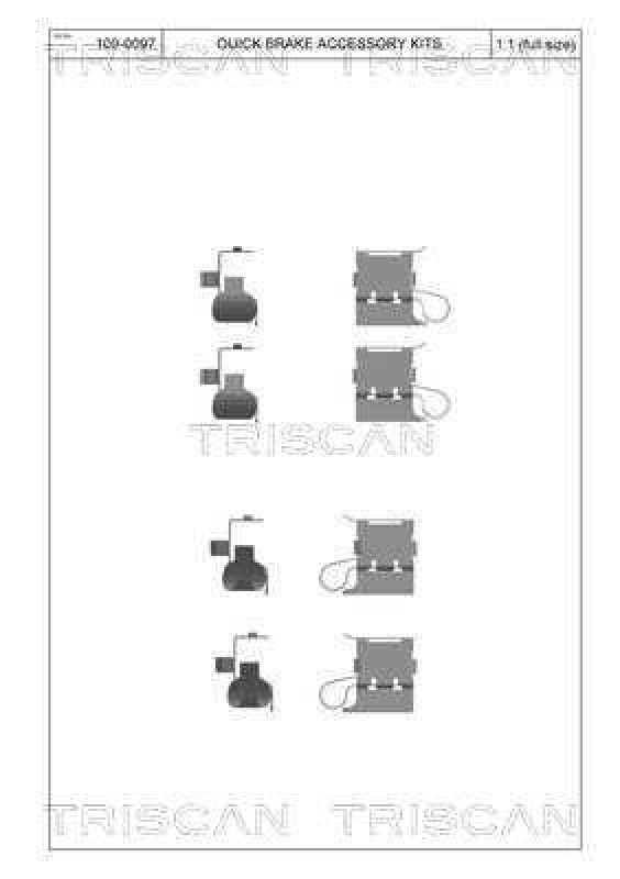 TRISCAN 8105 131654 Montagesatz, Scheibenbremsbelag f&uuml;r Toyota