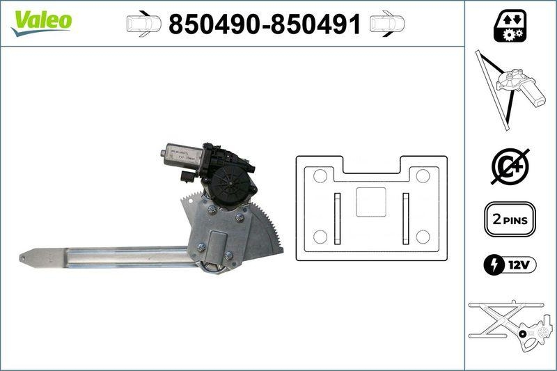 VALEO 850490 Fensterheber vorne links MERCEDES Sprinter