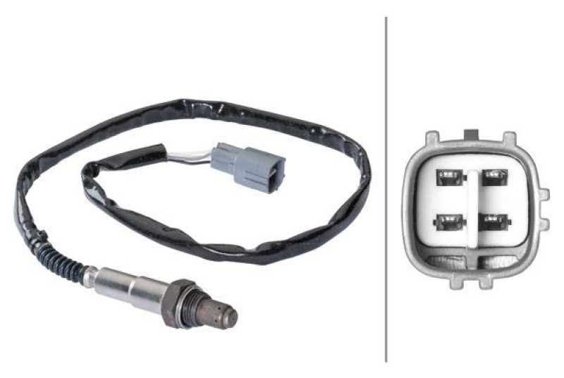 HELLA 6PA 358 103-051 Lambdasonde, Kabel 660 mm für TOYOTA