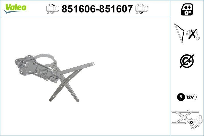 VALEO 851606 BMW E34 / 5 Series -FensterheberMecha VL