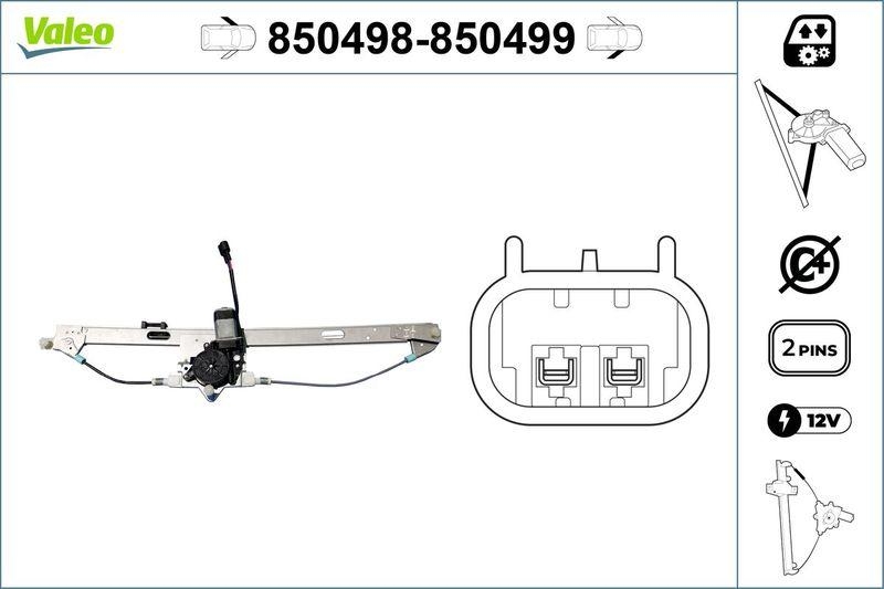 VALEO 850498 Fensterheber vorne links NISSAN Primastar