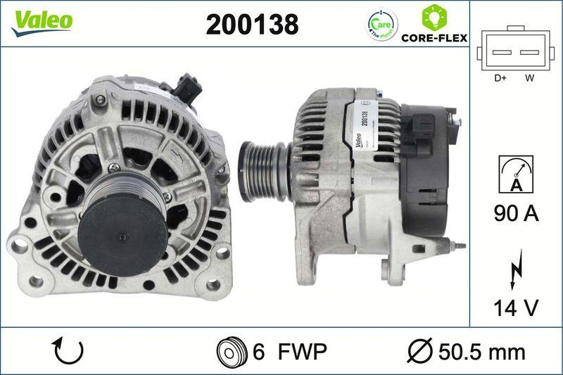 VALEO 200138 Generator - CORE-FLEX - SEAT Alhambr