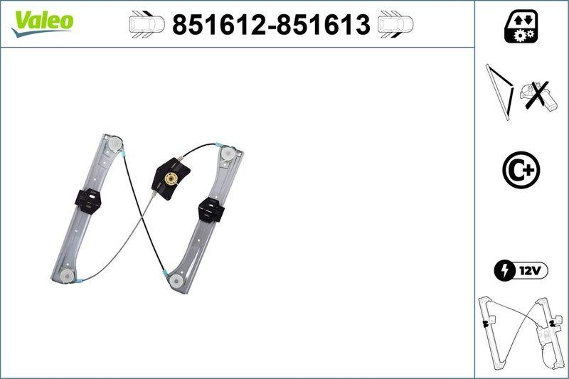 VALEO 851612 MB S -Class W221-Fensterheber Mecha VL