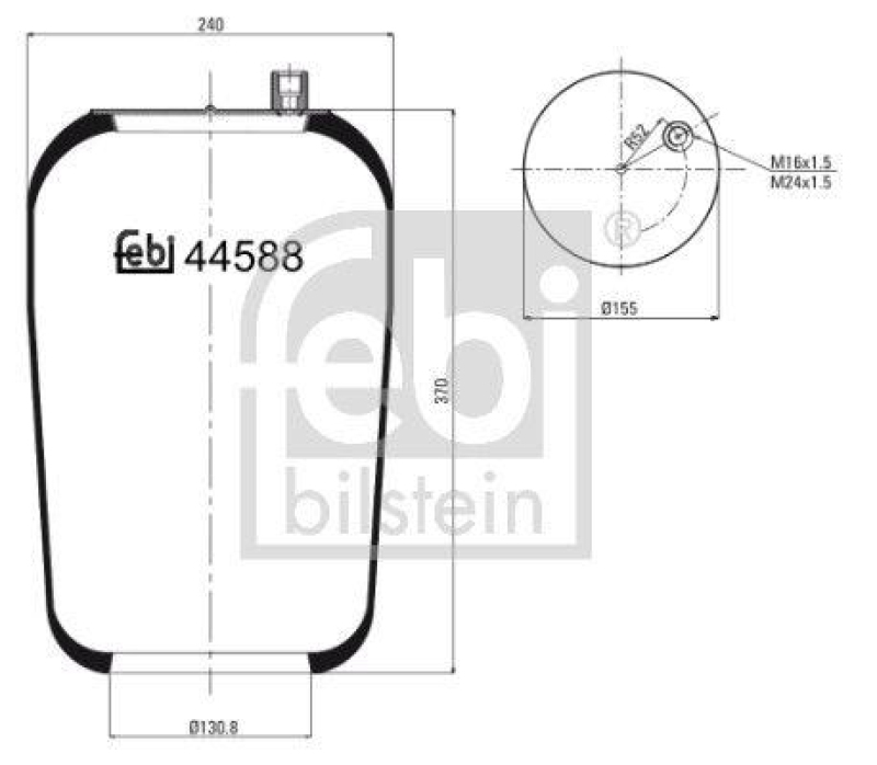 FEBI BILSTEIN 44588 Luftfederbalg ohne Kolben für Mercedes-Benz