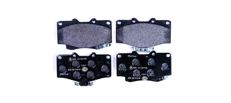 HELLA 8DB 355 016-401 Bremsbelagsatz, Scheibenbremsbelag f&uuml;r TOYOTA/VW