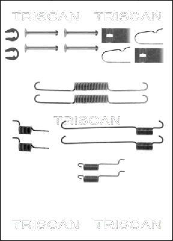 TRISCAN 8105 102595 Montagesatz F. Bremsbacken für Daihatsu, Subaru, Suzuki